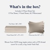 image:imageBrooklinen Percale 4Pc Sheet Set for Hot Sleepers  Full Abyss Blue  Cool crisp percale weave in 100 longstaple cotton breathable for hot sleepers machine washable lightweight amp durablePebble Beige