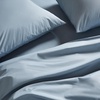 image:imageBrooklinen Percale 4Pc Sheet Set for Hot Sleepers  Full Abyss Blue  Cool crisp percale weave in 100 longstaple cotton breathable for hot sleepers machine washable lightweight amp durableStorm Blue