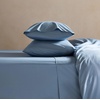image:imageBrooklinen Percale 4Pc Sheet Set for Hot Sleepers  Full Abyss Blue  Cool crisp percale weave in 100 longstaple cotton breathable for hot sleepers machine washable lightweight amp durableStorm Blue