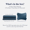 image:imageBrooklinen Percale 4Pc Sheet Set for Hot Sleepers  Full Abyss Blue  Cool crisp percale weave in 100 longstaple cotton breathable for hot sleepers machine washable lightweight amp durableAbyss