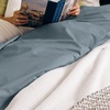 image:imageBrooklinen Percale 4Pc Sheet Set for Hot Sleepers  Full Abyss Blue  Cool crisp percale weave in 100 longstaple cotton breathable for hot sleepers machine washable lightweight amp durableStorm Blue