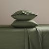 image:imageBrooklinen Percale 4Pc Sheet Set for Hot Sleepers  Full Abyss Blue  Cool crisp percale weave in 100 longstaple cotton breathable for hot sleepers machine washable lightweight amp durableFresh Moss