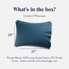 image:imageBrooklinen Percale Pillowcase Set Crisp amp Cooling  Standard Abyss  Set of 2 crisp 100 cotton percale pillowcases with a cool breathable weave gentle on skin amp hair soft amp durableAbyss