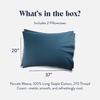 image:imageBrooklinen Percale Pillowcase Set Crisp amp Cooling  Standard Abyss  Set of 2 crisp 100 cotton percale pillowcases with a cool breathable weave gentle on skin amp hair soft amp durableAbyss