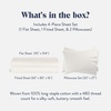 image:imageBrooklinen Sateen 4Pc Sheet Set HotelQuality Luxury  Queen Cream  Butterysoft 100 longstaple cotton sateen silky amp hotelquality softest sheets breathable amp durable cool amp luxurious