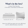image:imageBrooklinen Sateen 4Pc Sheet Set HotelQuality Luxury  Queen White  Butterysoft 100 longstaple cotton sateen silky amp hotelquality softest sheets breathable amp durable cool amp luxurious