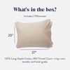 image:imageBrooklinen Sateen Pillowcase Set HotelQuality Luxury  Standard Cream  Set of 2 silky 100 cotton sateen pillowcases with a smooth breathable finish envelope closure keeps pillows tucked