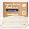 image:imageBrooklinen Duvet Cover Soft amp Durable Machine Washable  FullQueen White  Soft breathable 100 GOTScertified organic cotton duvet cover corner ties amp button closure secure your insertVanilla
