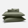 image:imageBrooklinen Percale 4Pc Sheet Set for Hot Sleepers  Full Abyss Blue  Cool crisp percale weave in 100 longstaple cotton breathable for hot sleepers machine washable lightweight amp durableFresh Moss