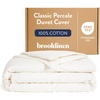 image:imageBrooklinen Percale Duvet Cover Crisp amp Cooling  FullQueen Abyss  Cool crisp 100 cotton percale duvet cover breathable amp lightweight corner ties amp button closure secure your insertCream