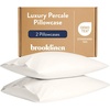 image:imageBrooklinen Percale Pillowcase Set Crisp amp Cooling  Standard Abyss  Set of 2 crisp 100 cotton percale pillowcases with a cool breathable weave gentle on skin amp hair soft amp durableCream