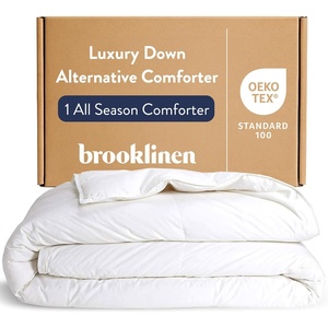 image:imageBrooklinen All Season Luxury Down Alternative Comforter  KingCalifornia King Comforter Size Cozy Soft Bedding w 100 Cotton Sateen Shell Vegan amp Baffle Box Construction  Ideal for All Sleepers