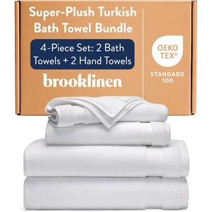image:imageBrooklinen Bath Towels Soft amp Durable Machine Washable  White  Ultraplush 770 GSM Turkish cotton bath towels highly absorbent amp quickdrying soft durable amp machine washable