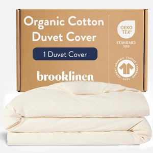 image:imageBrooklinen Duvet Cover Soft amp Durable Machine Washable  FullQueen White  Soft breathable 100 GOTScertified organic cotton duvet cover corner ties amp button closure secure your insertVanilla