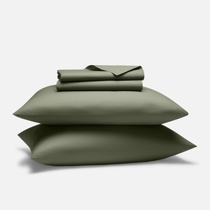 image:imageBrooklinen Percale 4Pc Sheet Set for Hot Sleepers  Full Abyss Blue  Cool crisp percale weave in 100 longstaple cotton breathable for hot sleepers machine washable lightweight amp durableFresh Moss
