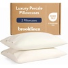 image:imageBrooklinen Luxe Sateen Pillowcase Set Luxury Softness  Standard AbyssCream
