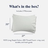 image:imageBrooklinen Luxe Sateen Pillowcase Set Luxury Softness  Standard AbyssGreen Tandem Stripe