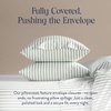 image:imageBrooklinen Luxe Sateen Pillowcase Set Luxury Softness  Standard AbyssGreen Tandem Stripe