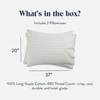 image:imageBrooklinen Luxe Sateen Pillowcase Set Luxury Softness  Standard AbyssGreen Tandem Stripe