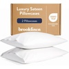 image:imageBrooklinen Luxe Sateen Pillowcase Set Luxury Softness  Standard AbyssWhite