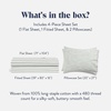image:imageBrooklinen Luxe Sateen Sheet Set HotelQuality Luxury  Twin AbyssTandem Stripe Fresh Moss