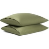 image:imageBrooklinen Luxe Sateen Pillowcase Set Luxury Softness  Standard AbyssFresh Moss