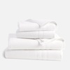 image:imageBrooklinen Classic Turkish Cotton Bath Towel Set  2 Bath Towels  2 Hand Towels  100 Cotton Towels Highly Absorbent QuickDrying Durable Ideal for Daily Face Body Cleansing  White